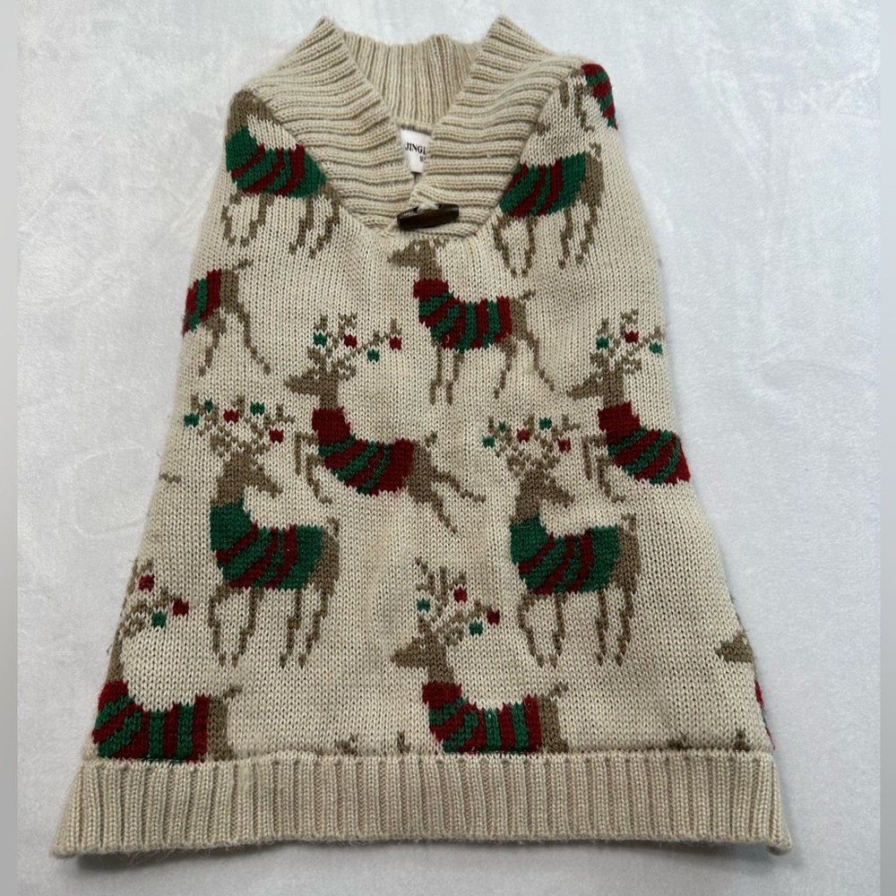 Jingles‎ & Joy Small Dog Reindeer Holiday Christmas Sweater